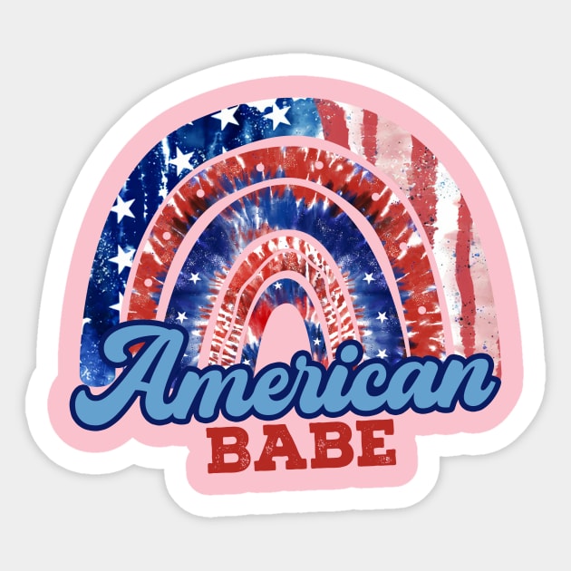 Funny 4th Of July American Babe Sticker by Banned Books Club